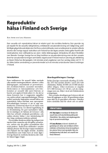 Reproduktiv hälsa i Finland och Sverige