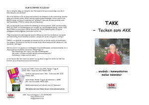 TAKK Tecken som AKK, broschyr 2014