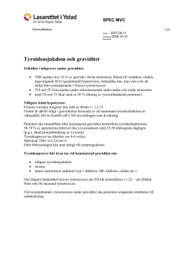 lågt tsh värde graviditet