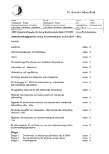 Likabehandlingsplan för Jenny Nyströmsskolan läsåret 2011 – 2012