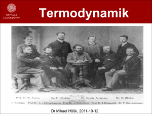 Termodynamik - repetition
