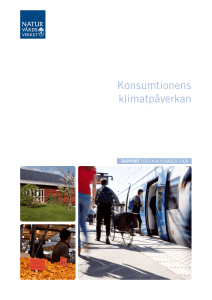 Konsumtionens klimatpåverkan ISBN 978-91