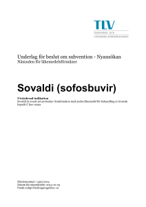 Sovaldi (sofosbuvir) - Tandvårds
