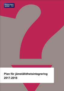 Konsumentverkets plan för jämställdhetsintegrering 2017-2018