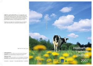 Hållbarhet i svenskt jordbruk 2007