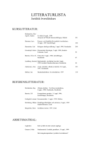 Litteraturlista för Juridisk översiktskurs, våren 2000