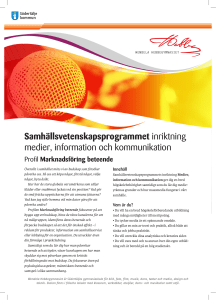 Samhällsvetenskapsprogrammet inriktning medier, information och