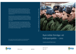 Rysk militär förmåga i ett tioårsperspektiv – 2011
