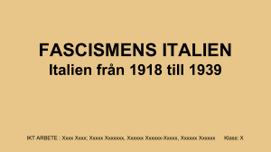 Fascismens Italien 1918-39