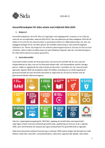 Genomförandeplan för Sidas arbete med miljömål 2016-2019