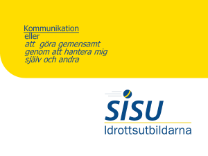 Workshop - kommunikation och konflikthantering (SISU)