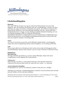 Likabehandlingsplan - Möllevångens Montessoriförskola