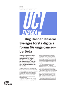 Ung Cancer lanserar Sveriges första digitala forum för unga cancer