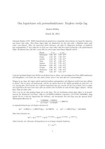 Om logaritmer och potensfunktioner: Keplers tredje lag