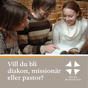 Vill du bli diakon, missionär eller pastor?