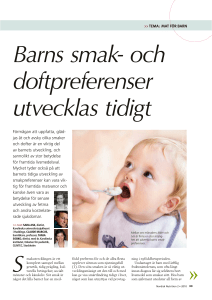 Barns smak och doftpreferenser utvecklas tidigt
