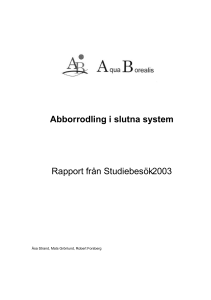 Abborrodling i slutna system Rapport från Studiebesök2003