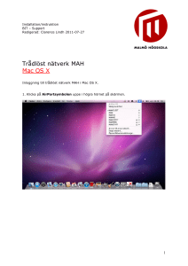 Trådlöst nätverk MAH Mac OS X