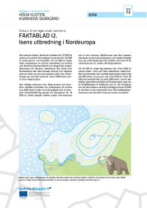 FAKTABLAD I2. Isens utbredning i Nordeuropa