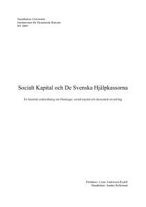 Socialt Kapital och De Svenska Hjälpkassorna