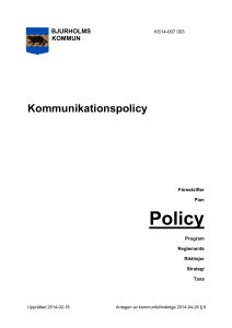 Policy - Bjurholms kommun