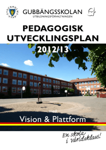 Pedagogisk utvecklingsplan 12-13