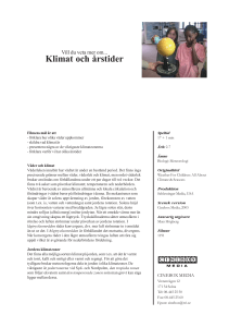 Klimat och årstider