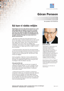 Så kan vi rädda miljön - Göran Persson