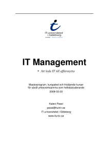 IT Management - Utbildning, Göteborgs universitet