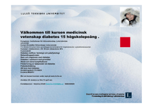 Välkommen till kursen medicinsk vetenskap diabetes 15