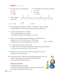 Veckans problem - Matematikboken