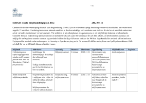 SoRADs lokala miljöhandlingsplan 2012 2012-05-16