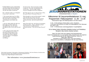 Välkommen till Jesusmanifestationen 21 maj, Programmet i