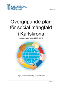 Plan för social mångfald i Karlskrona