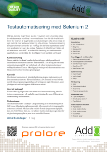 Testautomatisering med Selenium 2