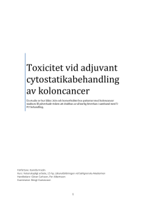 Toxicitet vid adjuvant cytostatikabehandling av koloncancer