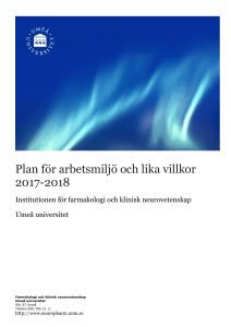 Plan för arbetsmiljö och lika villkor 2017-2018