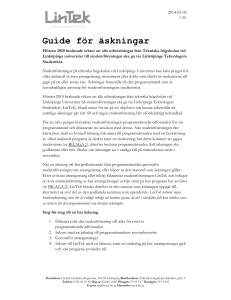 Guide för äskningar - Linköpings universitet