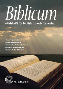 tidskrift för biblisk tro och forskning