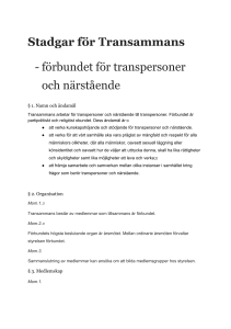 Stadgar för Transammans förbundet för transpersoner och närstående