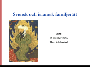 Svensk och islamsk familjerätt