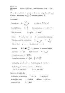 Formelsamling ellära