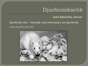 Försöksdjursanvändning i Sverige