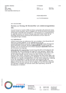 Remiss av förslag till föreskrifter om elektromagnetiska fält.