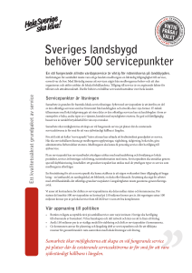 Sveriges landsbygd behöver 500 servicepunkter