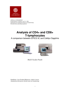 Analysis of CD4+ and CD8+ T-lymphocytes