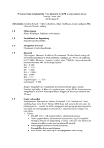 Protokoll från styrelsemöte 7 för Bromma KFUM Volleysektion 01/02