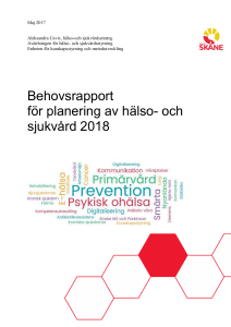 2017 Skåne BEHOVSRAPPORT 2018