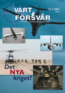 Nr 1/ 2002 Årgång 114 - Allmänna Försvarsföreningen