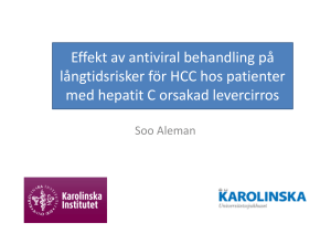 Effekt av antiviral behandling på långtidsrisker för HCC hos patienter